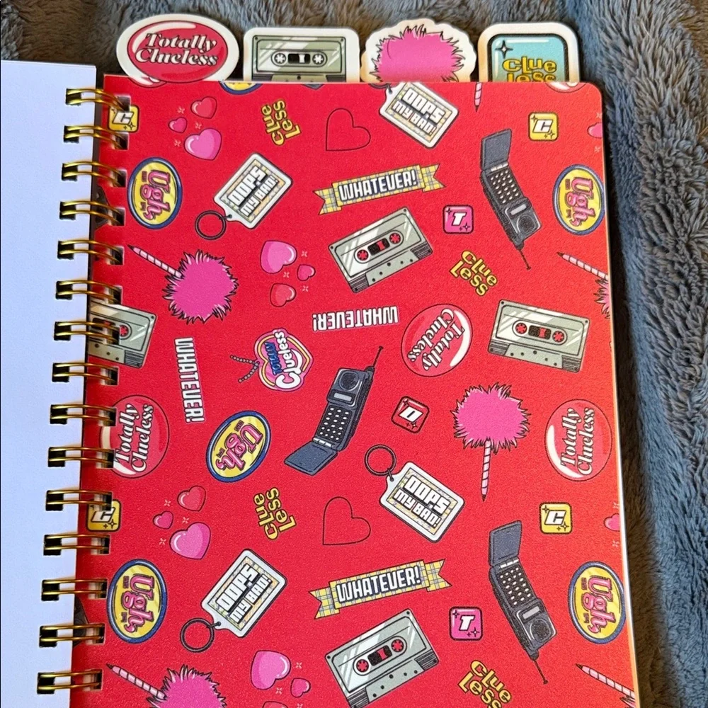 2 Clueless Pink Journals Set- 30th Anniversary! BONUS FUZZY PEN like Cher used!
